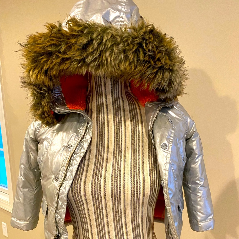 POLO RL  silver puffer coat